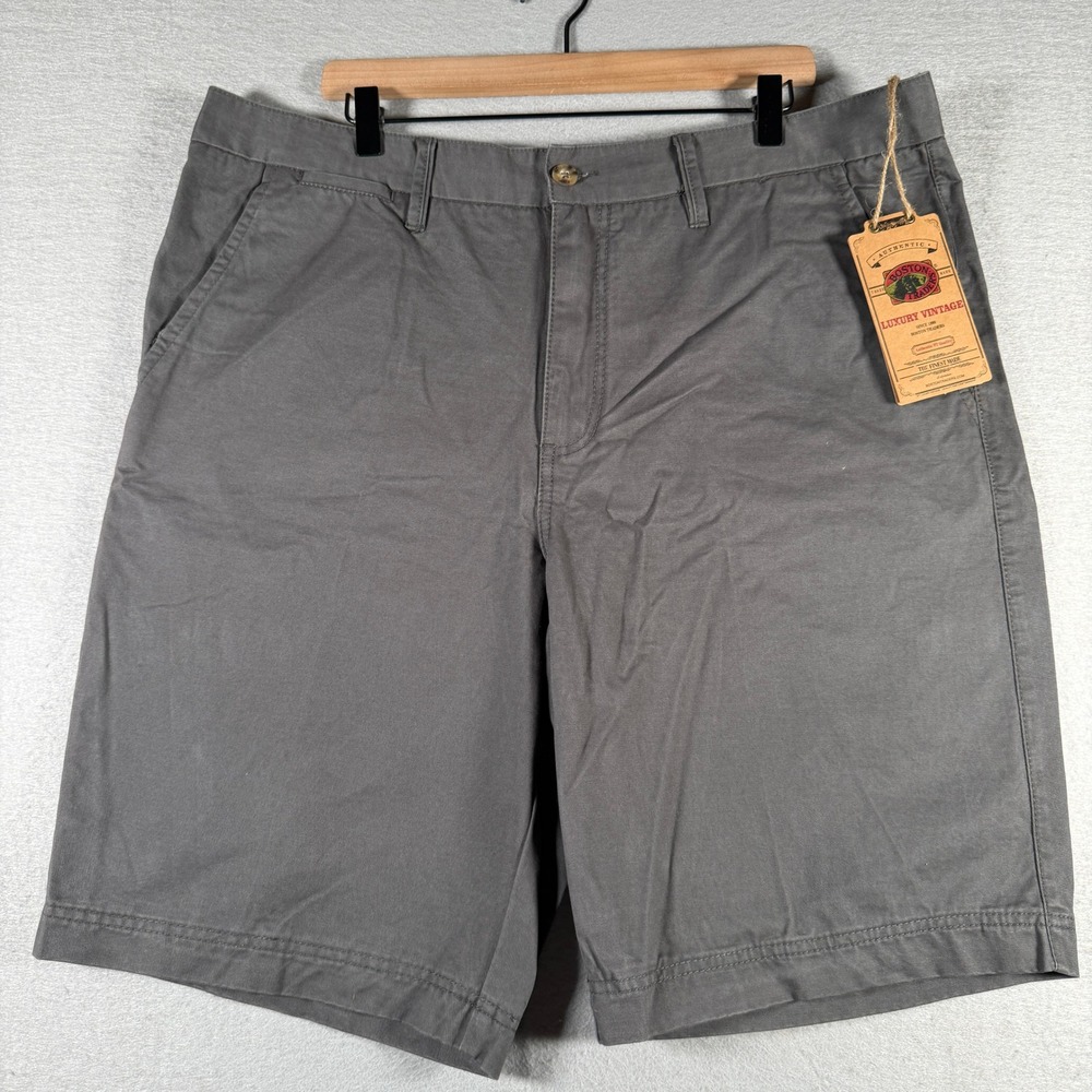 Boston Traders Men Luxury Vintage Chino Shorts Charcoal Gray Size 40 BTC4602 NWT